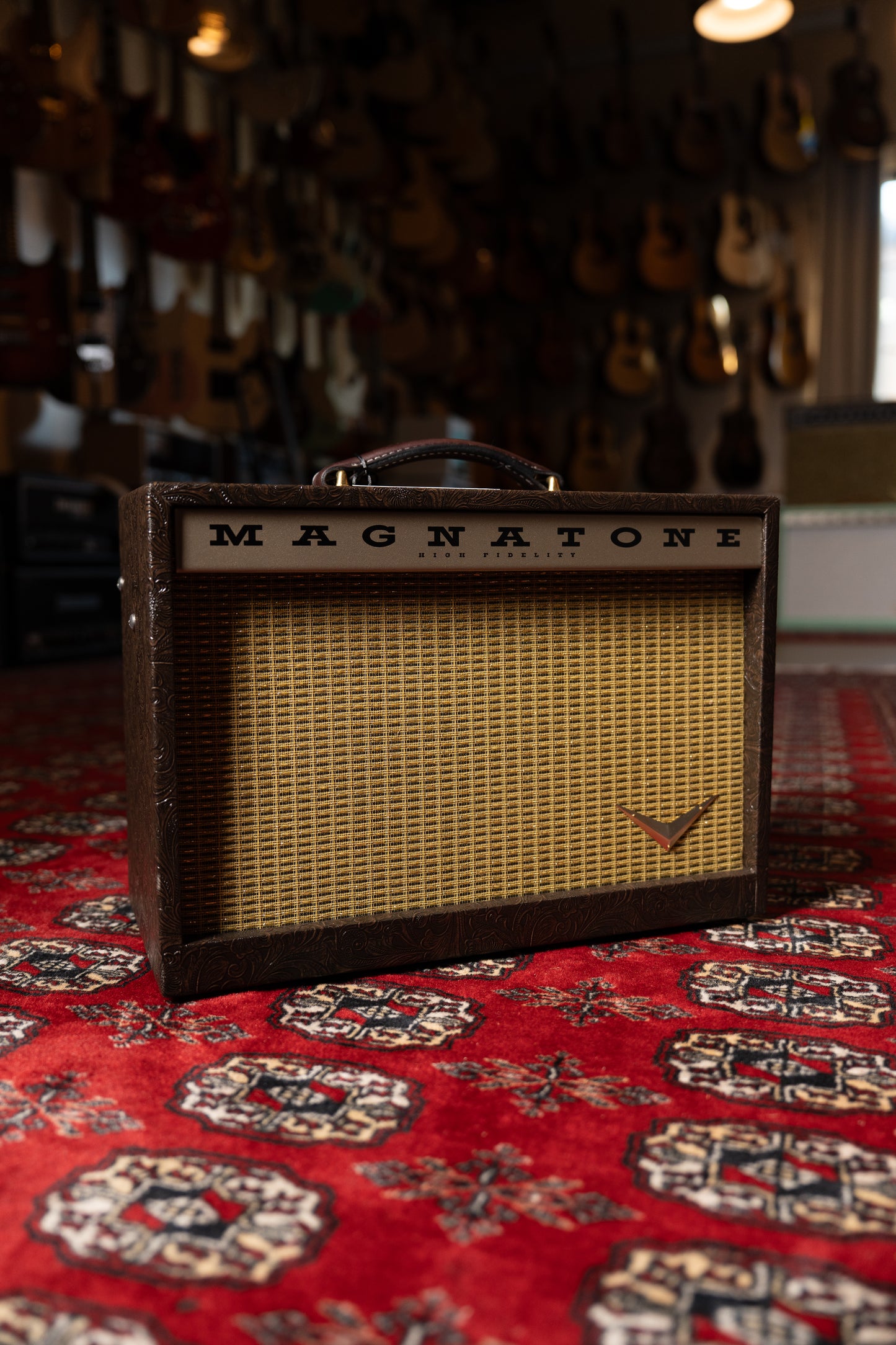 Magnatone Starlite Reverb 5w 1x8" Tube Guitar Amp Combo - Malibu Music Exclusive Brown Western Tolex w/ Gold Grille