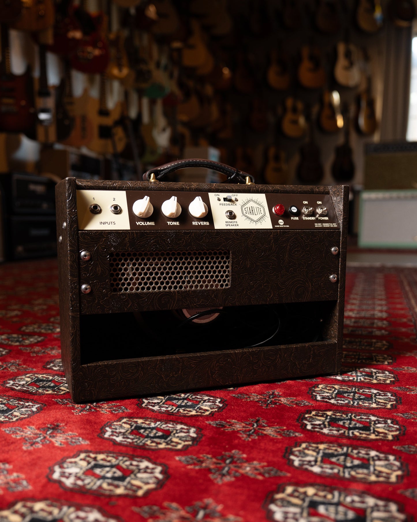 Magnatone Starlite Reverb 5w 1x8" Tube Guitar Amp Combo - Malibu Music Exclusive Brown Western Tolex w/ Gold Grille