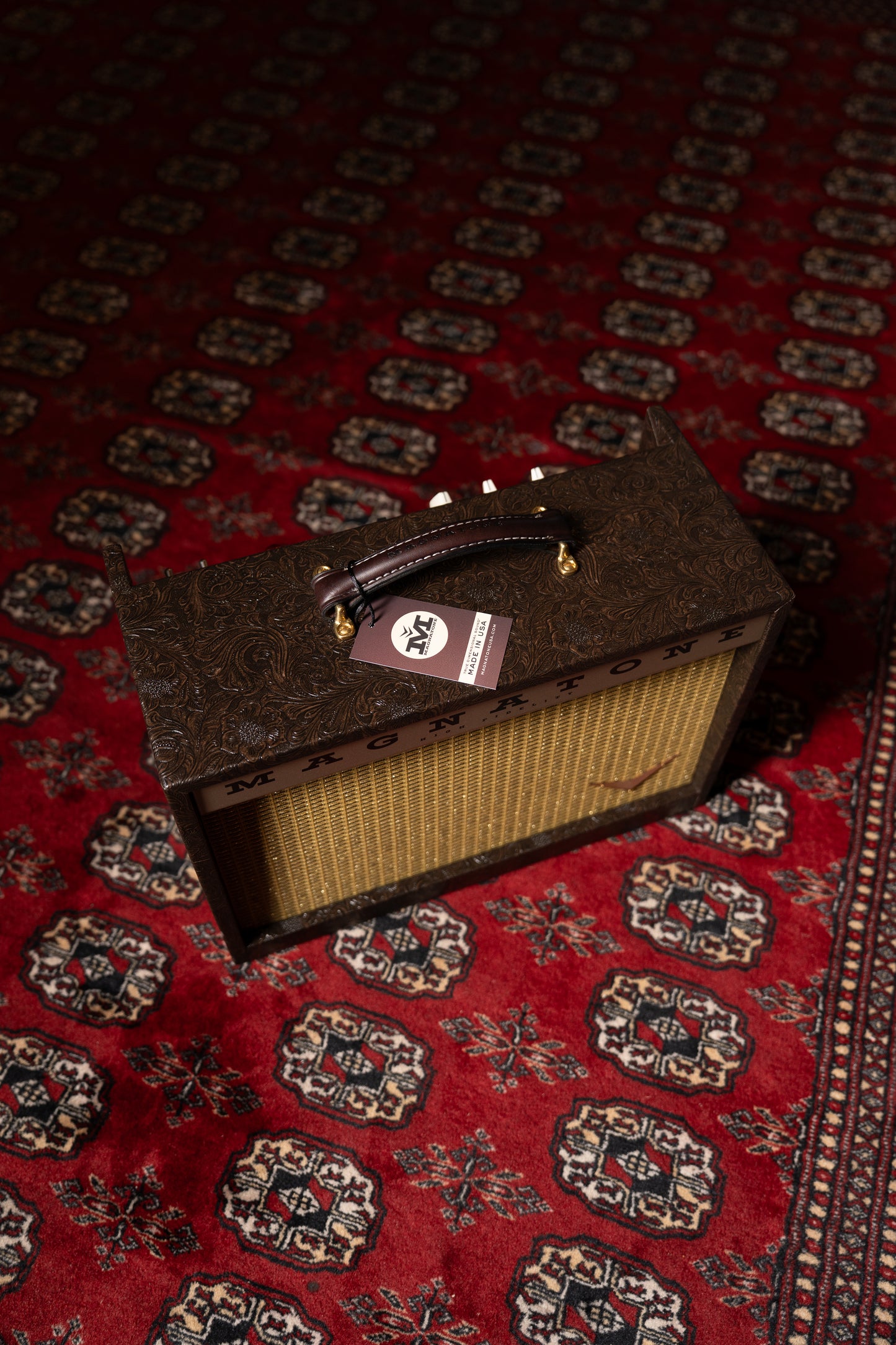 Magnatone Starlite Reverb 5w 1x8" Tube Guitar Amp Combo - Malibu Music Exclusive Brown Western Tolex w/ Gold Grille