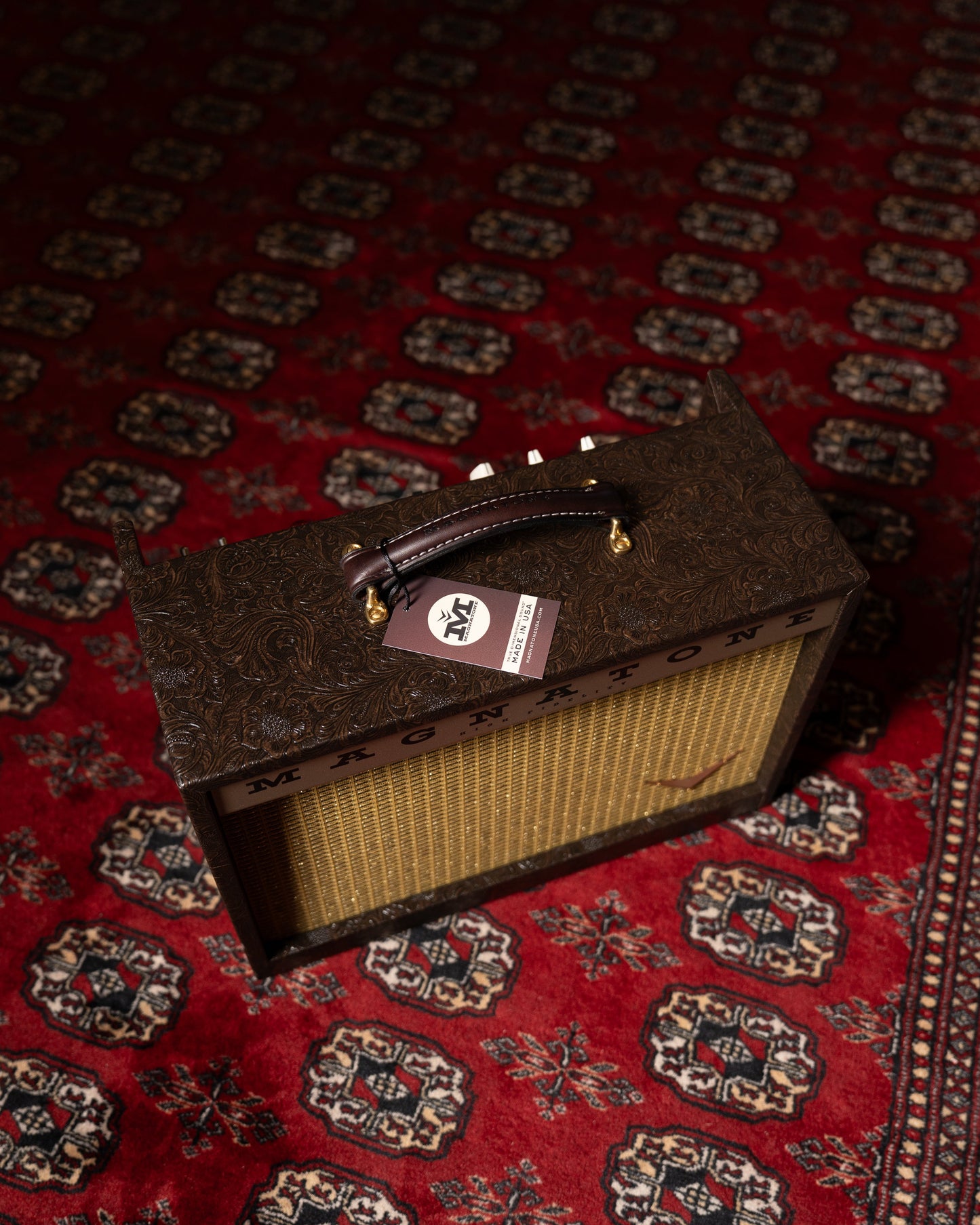 Magnatone Starlite Reverb 5w 1x8" Tube Guitar Amp Combo - Malibu Music Exclusive Brown Western Tolex w/ Gold Grille