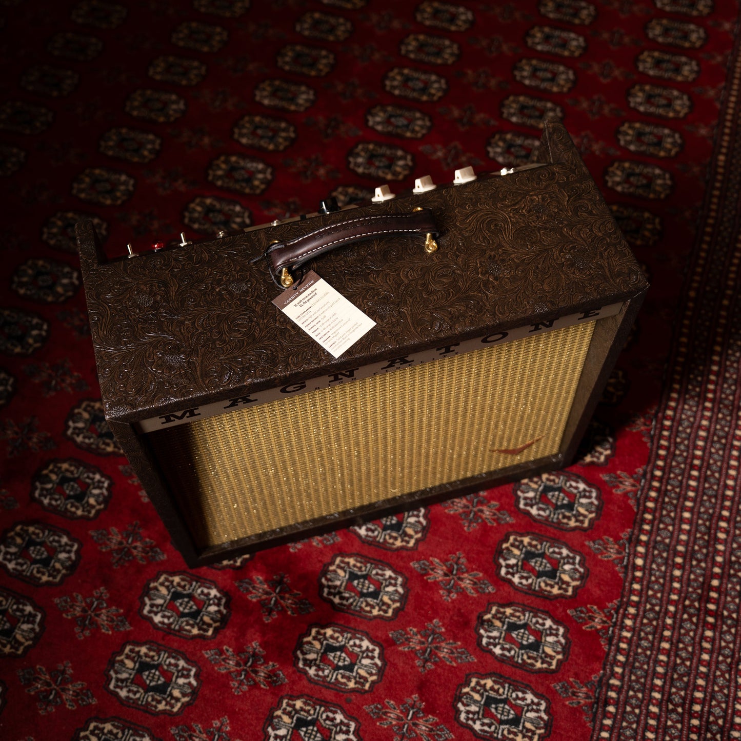 Magnatone Varsity Reverb 15w 1x12" Tube Guitar Amp Combo - Malibu Music Exclusive Brown Western Tolex w/ Gold Grille