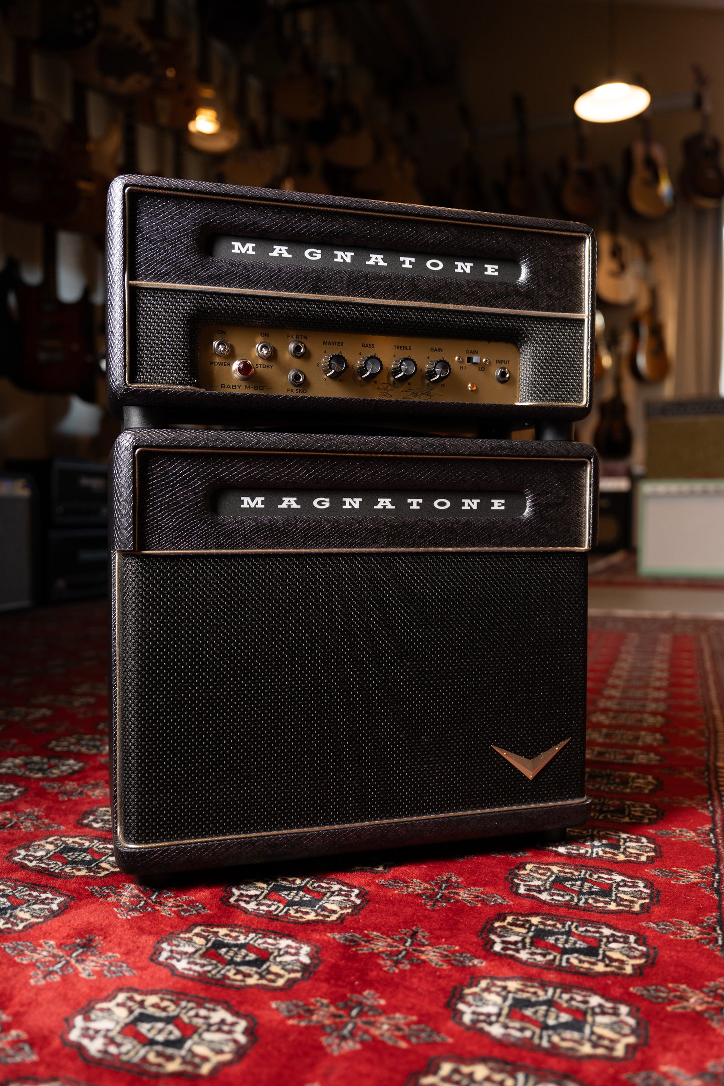 Magnatone Baby M80 12w Tube Guitar Amp Head w/ 1x10" Cab - Slash Signature Purple Python