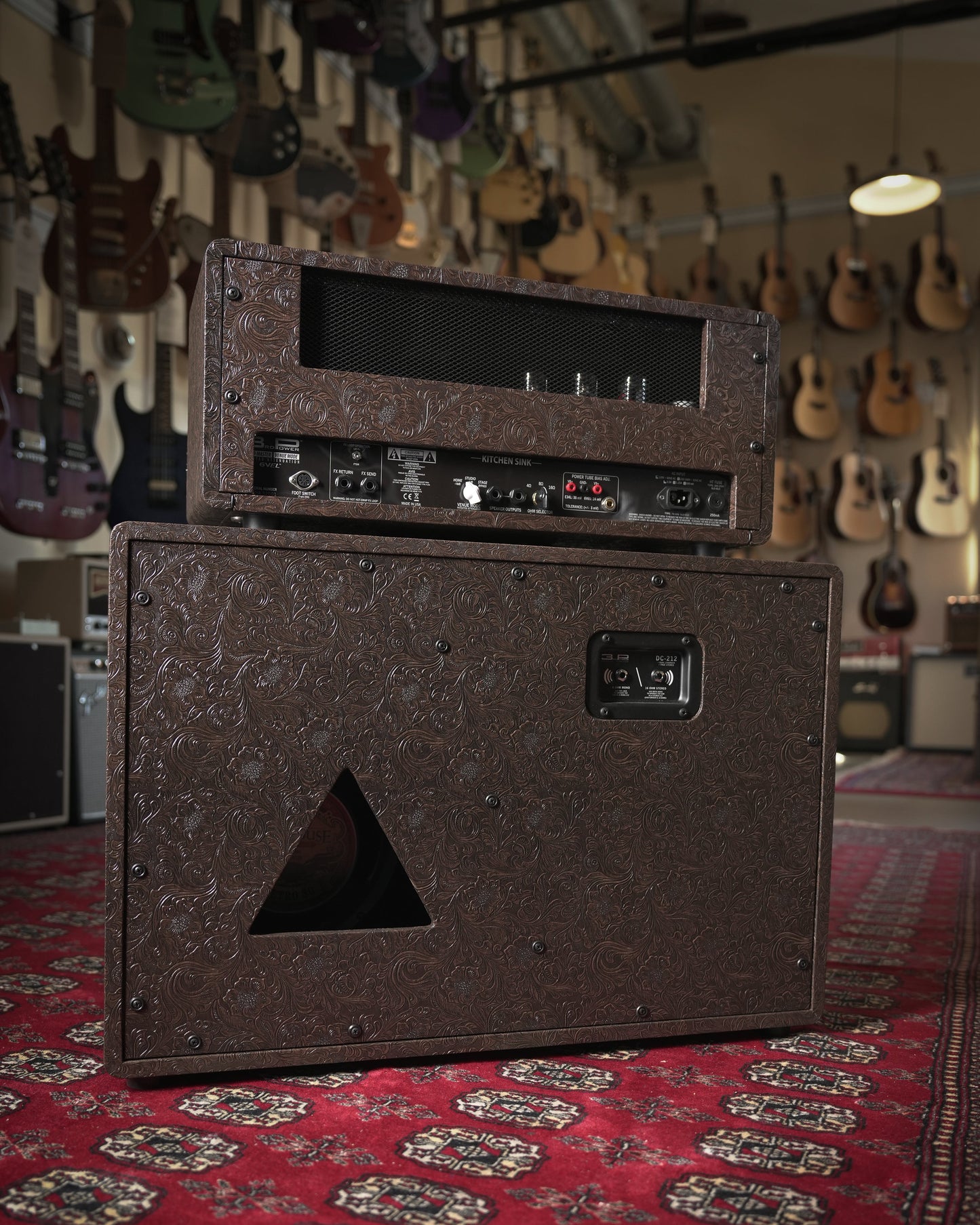 3rd Power Kitchen Sink 6VEL 40w-20w Tube Guitar Amp Head w/ 2x12" Cab - Western Brown Tolex