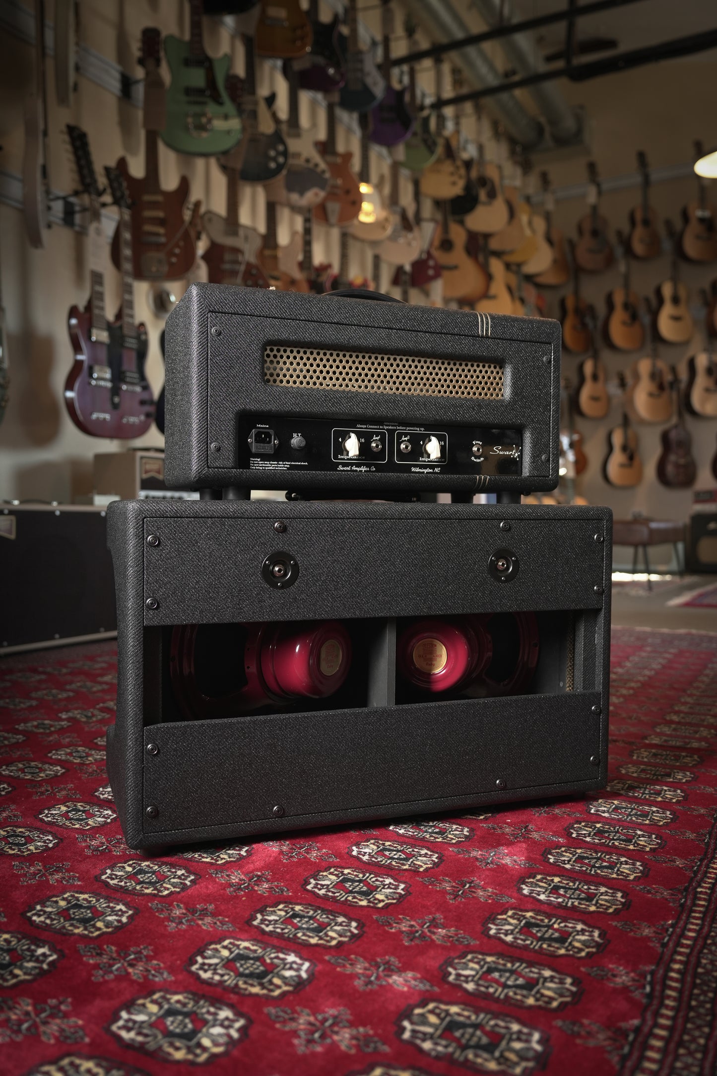 Swart Stereo Master 20w + 20w Tube Guitar Amp Head w/ 2x12" Cab - Dark Tweed