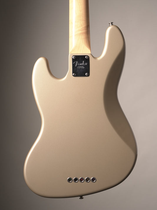 Fender (2006) American Standard Jazz Bass 5 String Electric Bass - Shoreline Gold, incl. OHSC