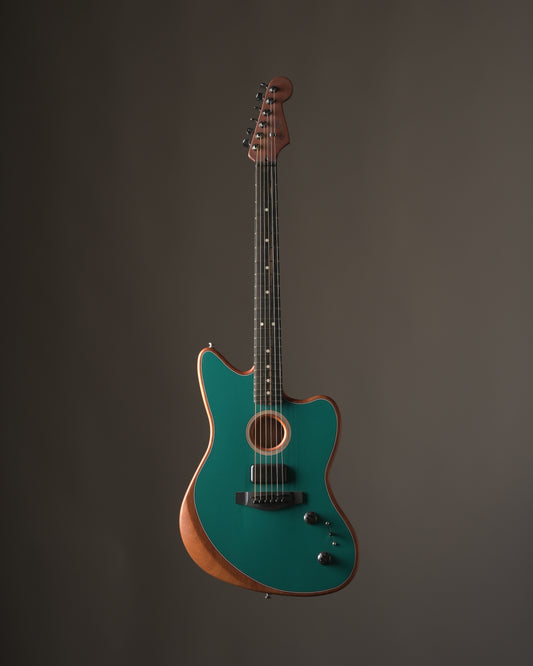 Fender American Acoustasonic Jazzmaster acoustic/electric hybrid guitar in Ocean Turquoise