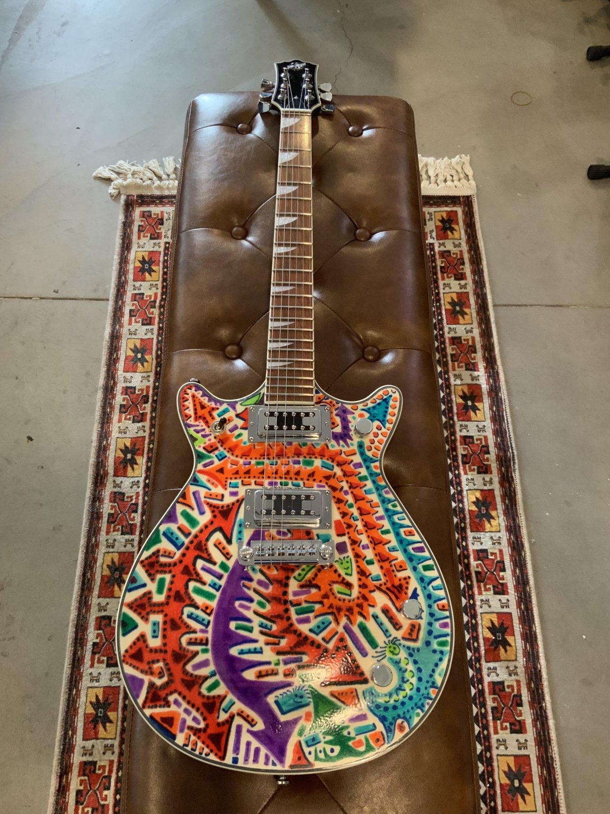 Eastwood Classic AC Custom Art Guitar Southwest Art #5