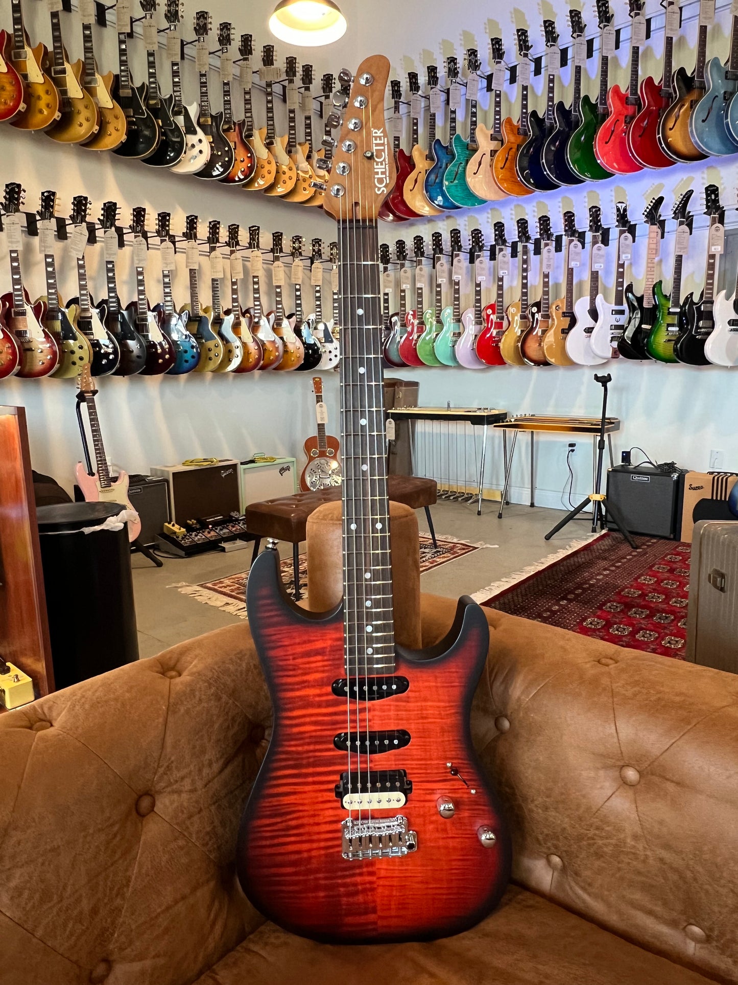 Schecter Sunset Custom II Tiger Flame Top