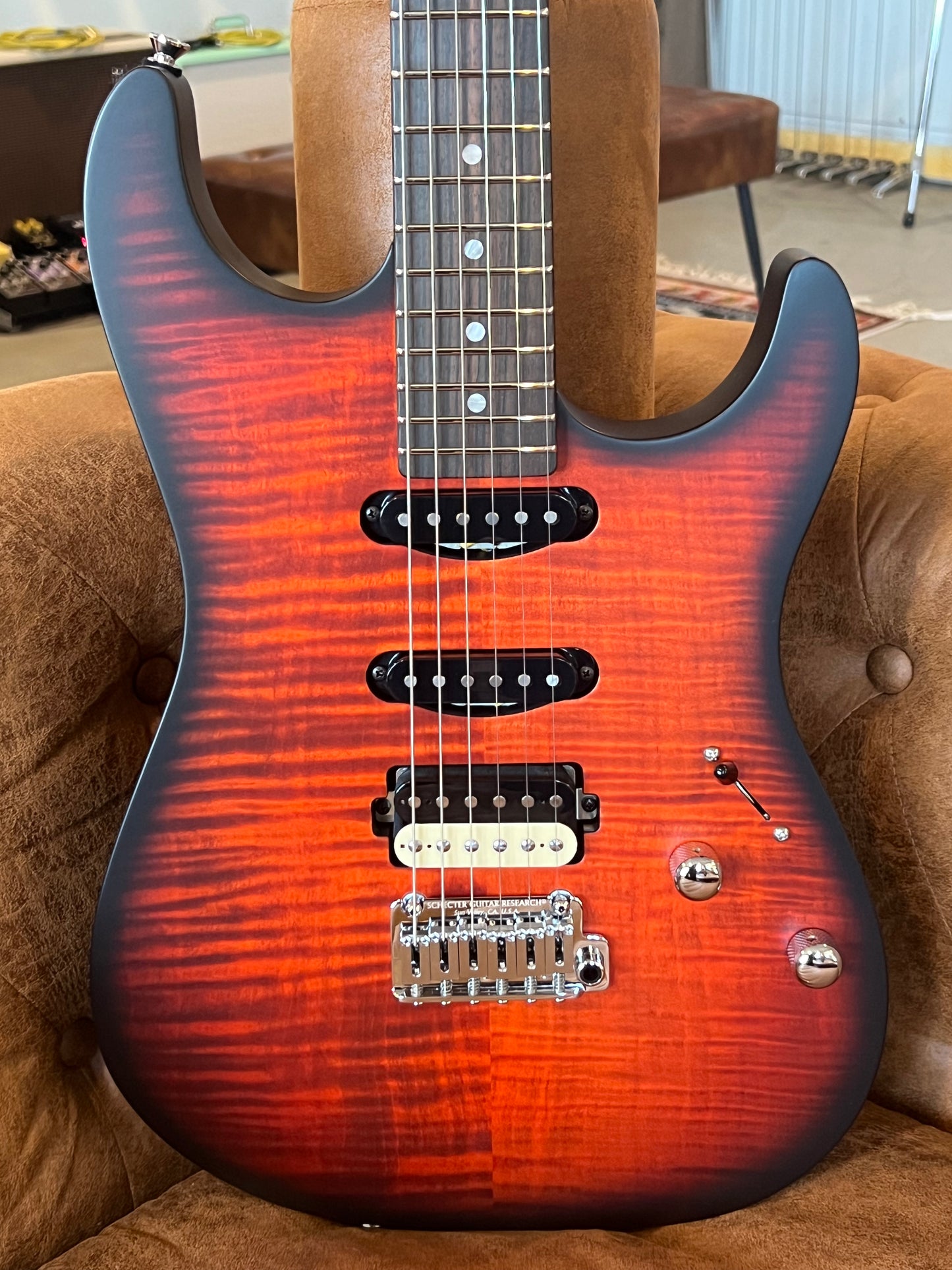 Schecter Sunset Custom II Tiger Flame Top