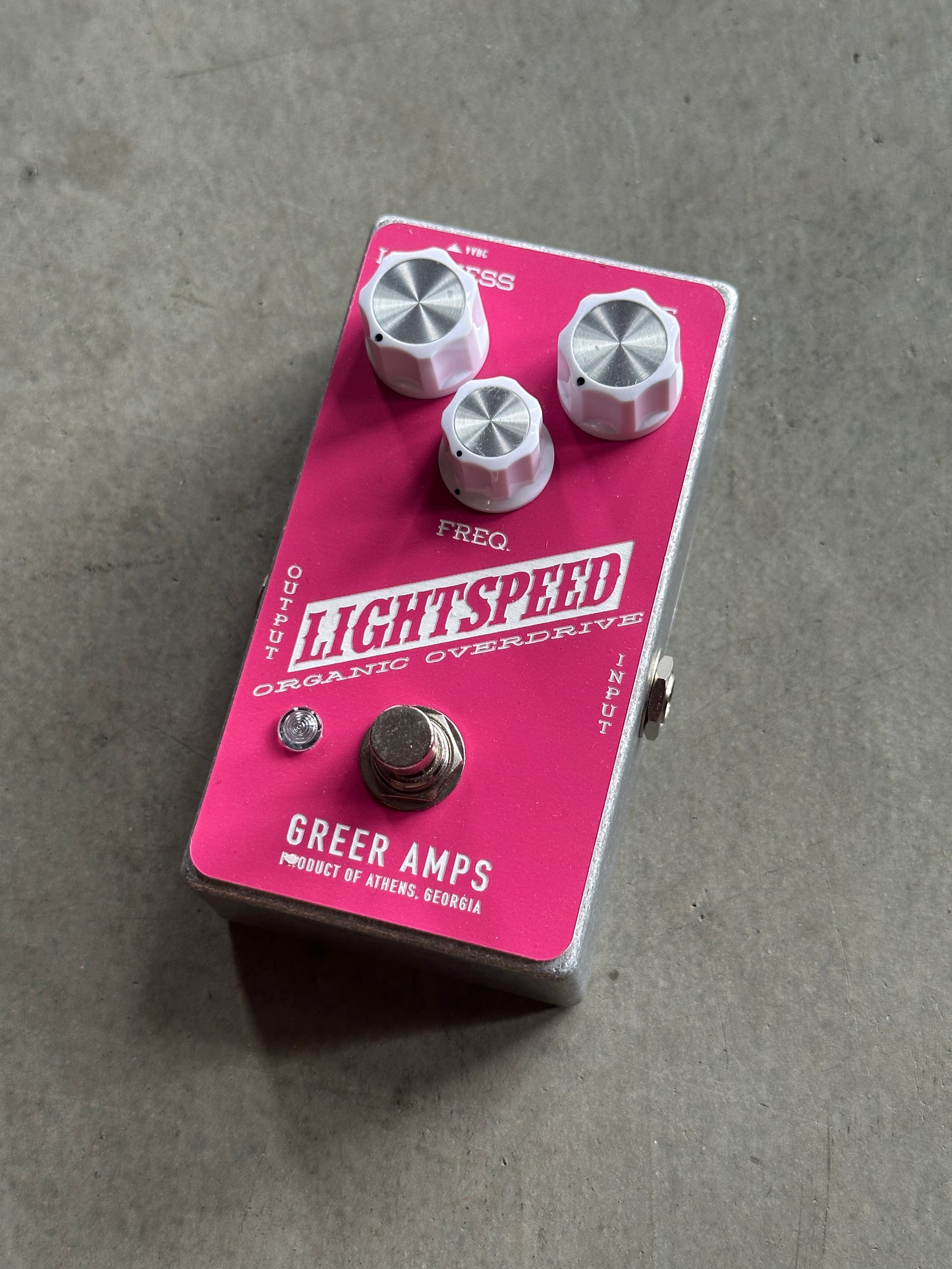 Greer Amps Lightspeed Organic Overdrive Pedal - Pink/White