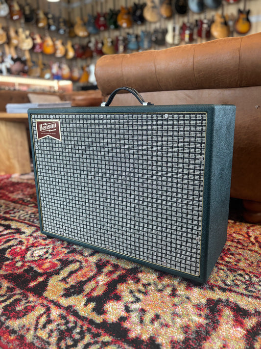Benson Redland 15w-.5w 1x12" Combo Tube Guitar Amplifier - Green Tolex, Checkered Grille