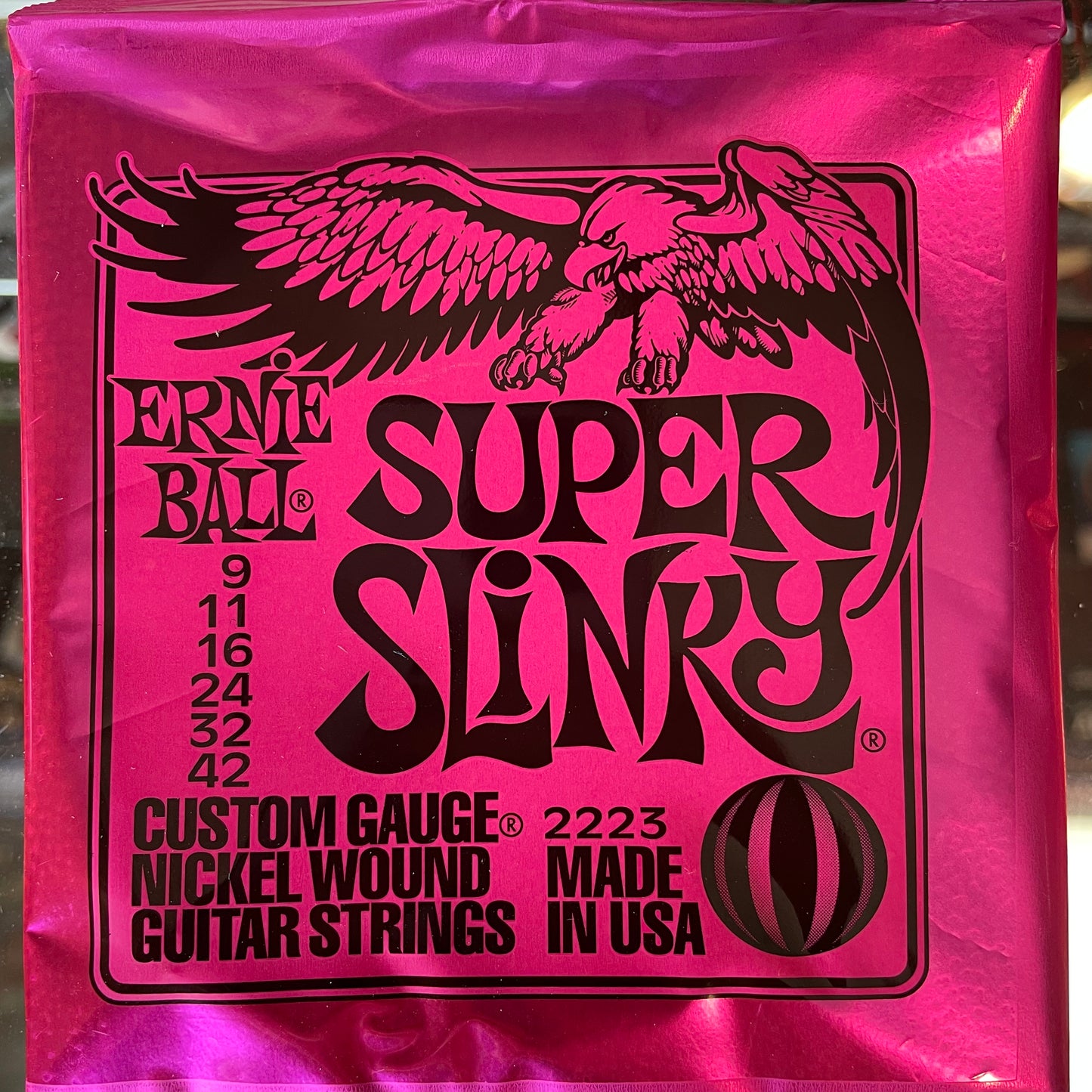 Ernie Ball Super Slinky Nickel Wound Electric Guitar Strings 9-42 Gauge