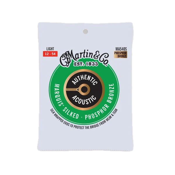 Martin MA540S .012-.054 Authentic Acoustic Marquis Silked 92/8 Phosphor Bronze Guitar Strings - Light