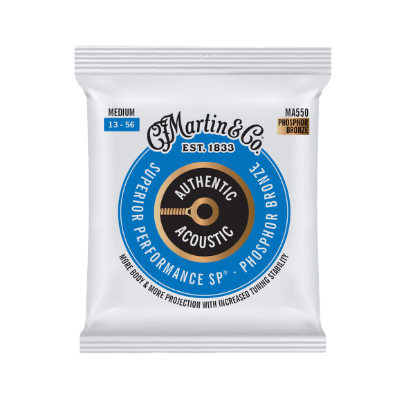 Martin MA550 .013-.056 Authentic Acoustic Superior Performance 92/8 Phosphor Bronze Guitar Strings - Medium