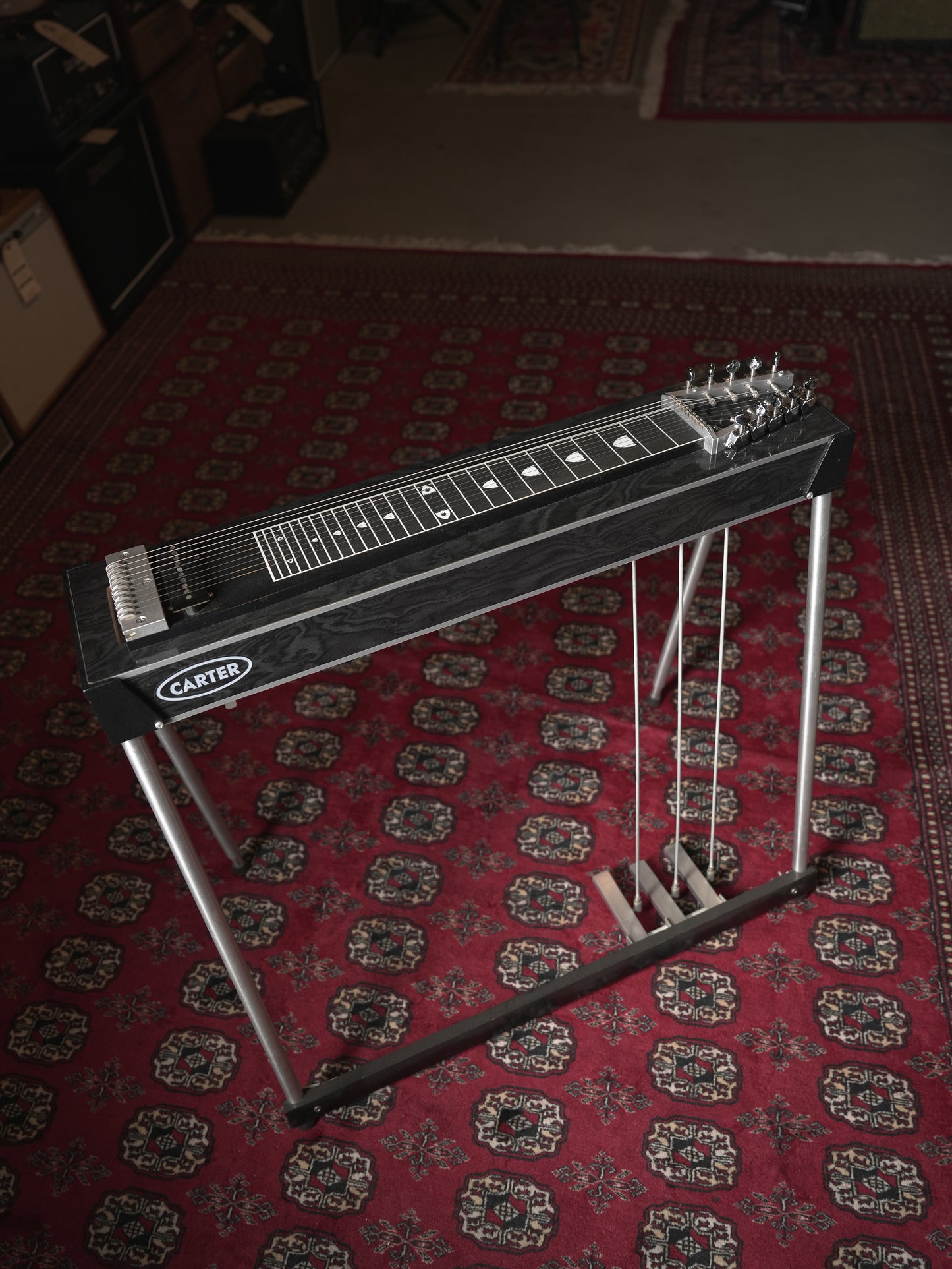 Carter Starter S10 pedal steel guitar - black woodgrain incl. dust cover