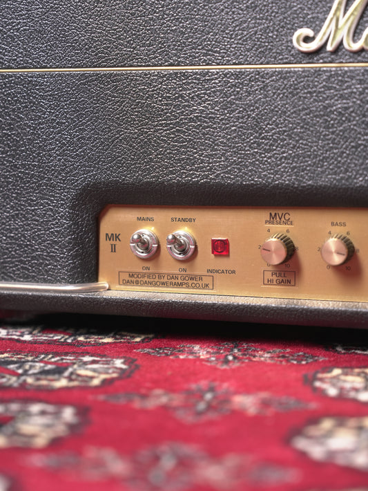 Marshall Dan Gower Modified Super Lead 100w Tube Guitar Amplifier Head - Black Tolex