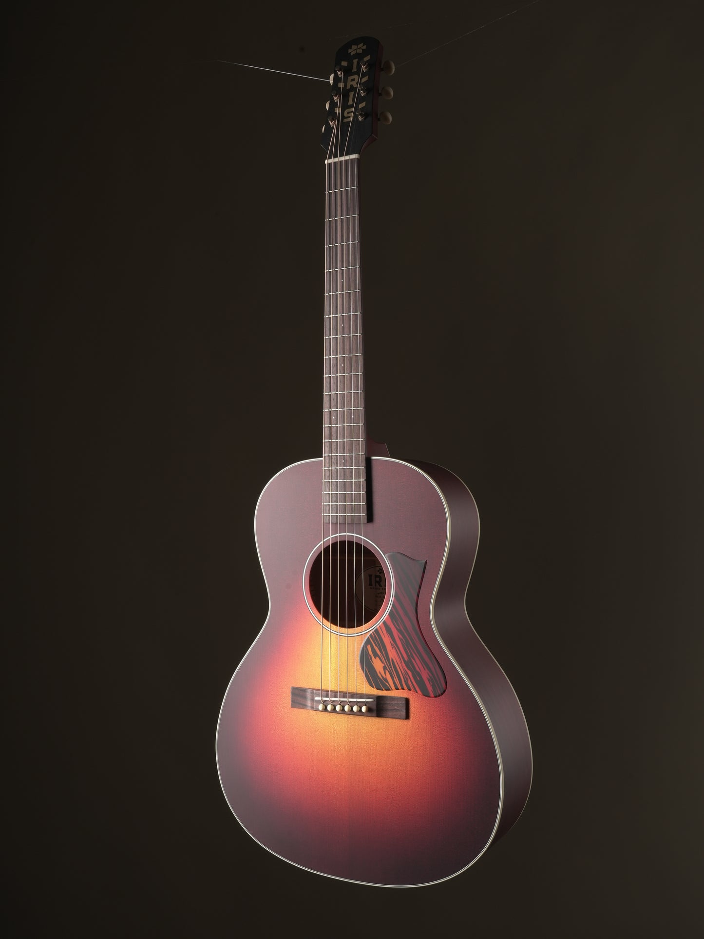 Iris MS-00 Acoustic Guitar - Cherry Burst, incl. OHSC