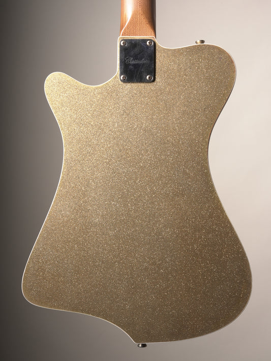 Castedosa "El Halcón" Baritone Electric Guitar - Gold Sparkle, w/OHSC