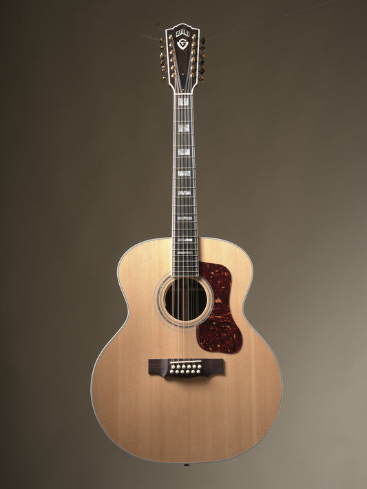 Guild 512E 12 string acoustic electric guitar - Natural, incl. OHSC