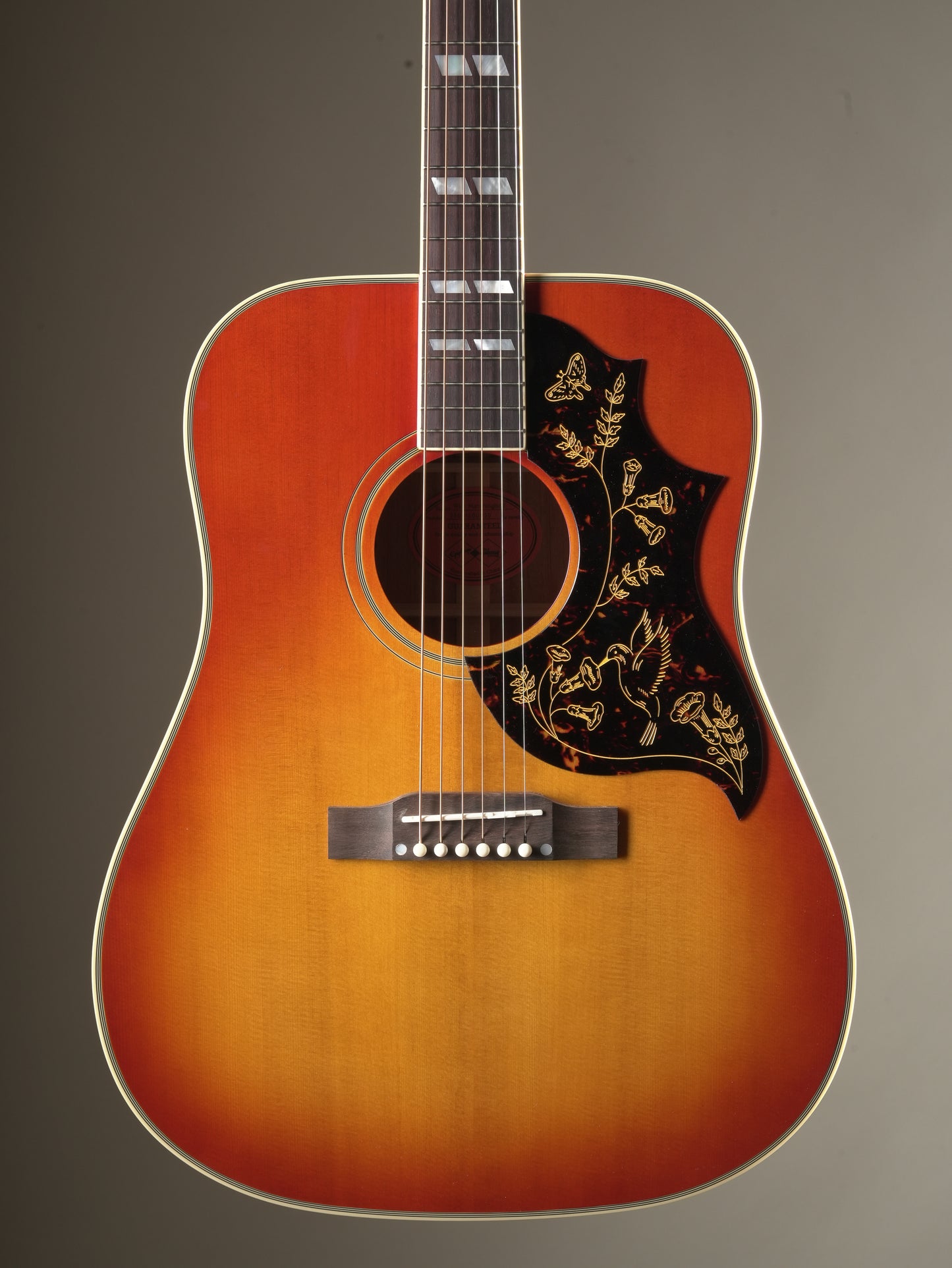 Epiphone "Inspired by Gibson Custom" 1960 Hummingbird Reissue acoustic electric guitar - Cherry Sunburst incl. OHSC