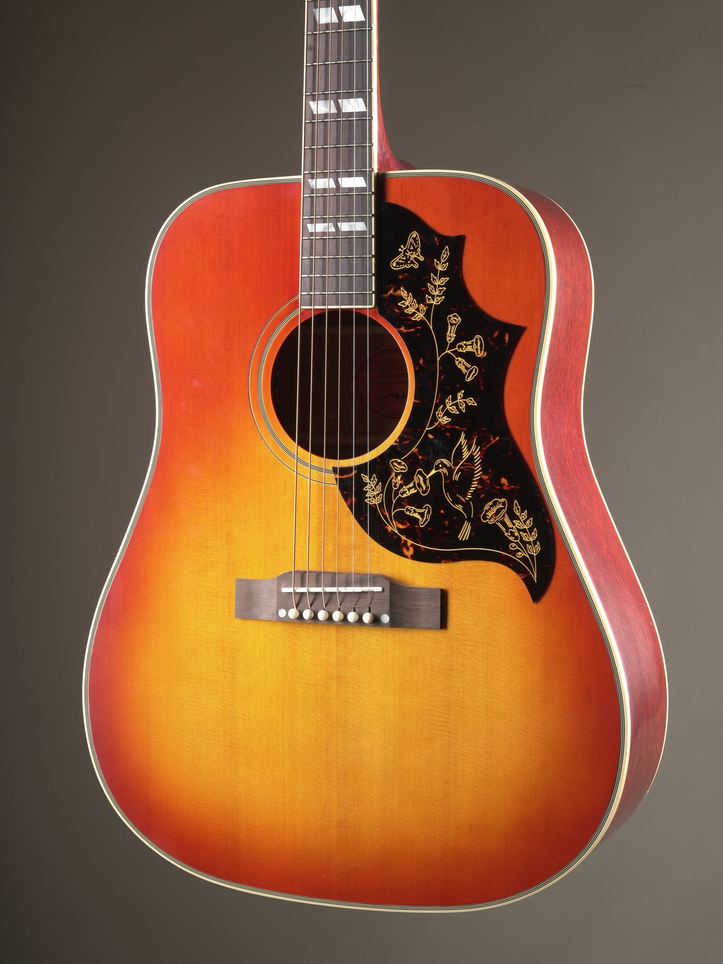 Epiphone "Inspired by Gibson Custom" 1960 Hummingbird Reissue acoustic electric guitar - Cherry Sunburst incl. OHSC