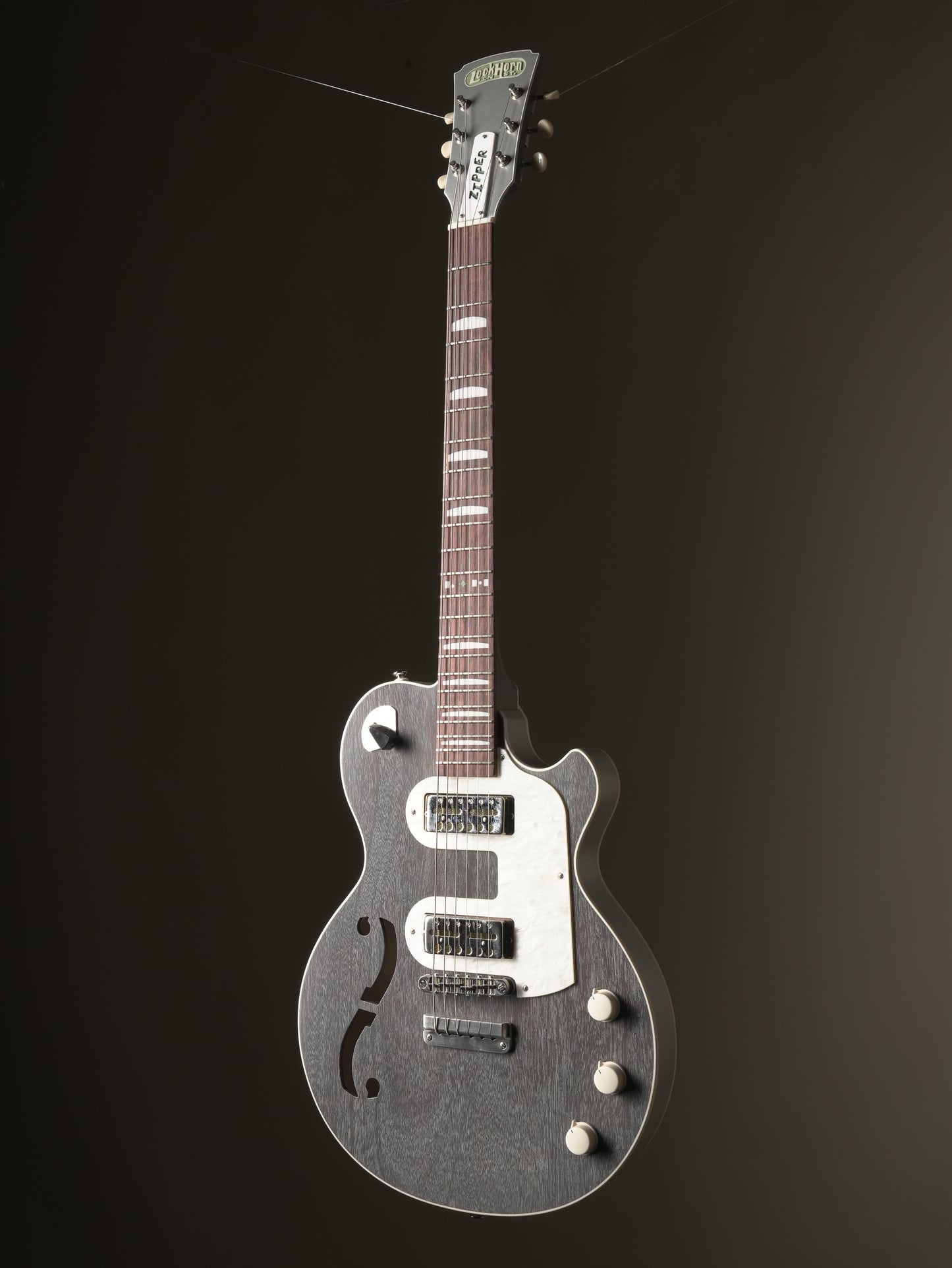 Lockhorn Zipper Electric Guitar - Grey Doghair, incl. Gigbag