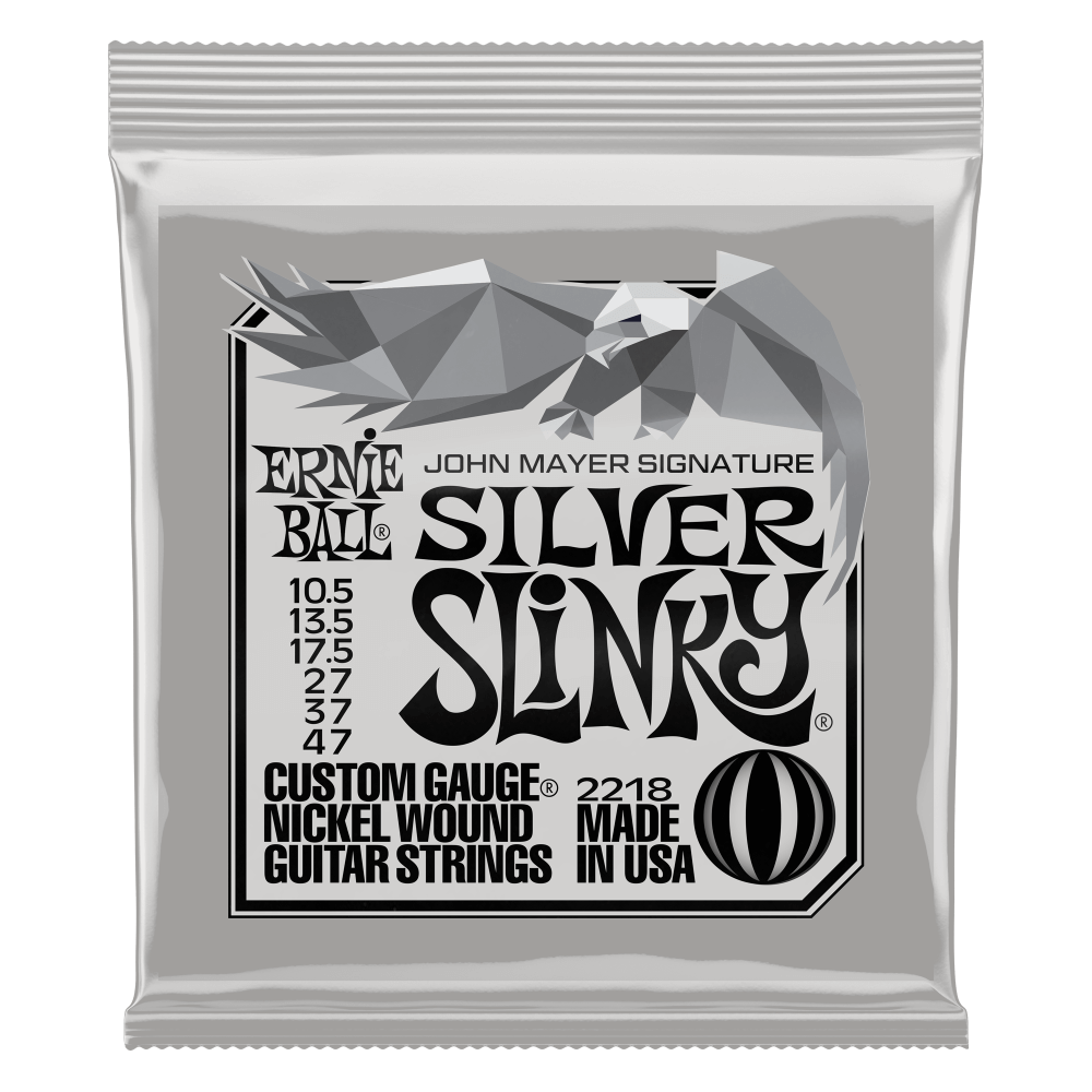 Ernie Ball 10.5-47 John Mayer Single Pack Silver Slinky Signature Electric Guitar Strings - 2218 (3818)
