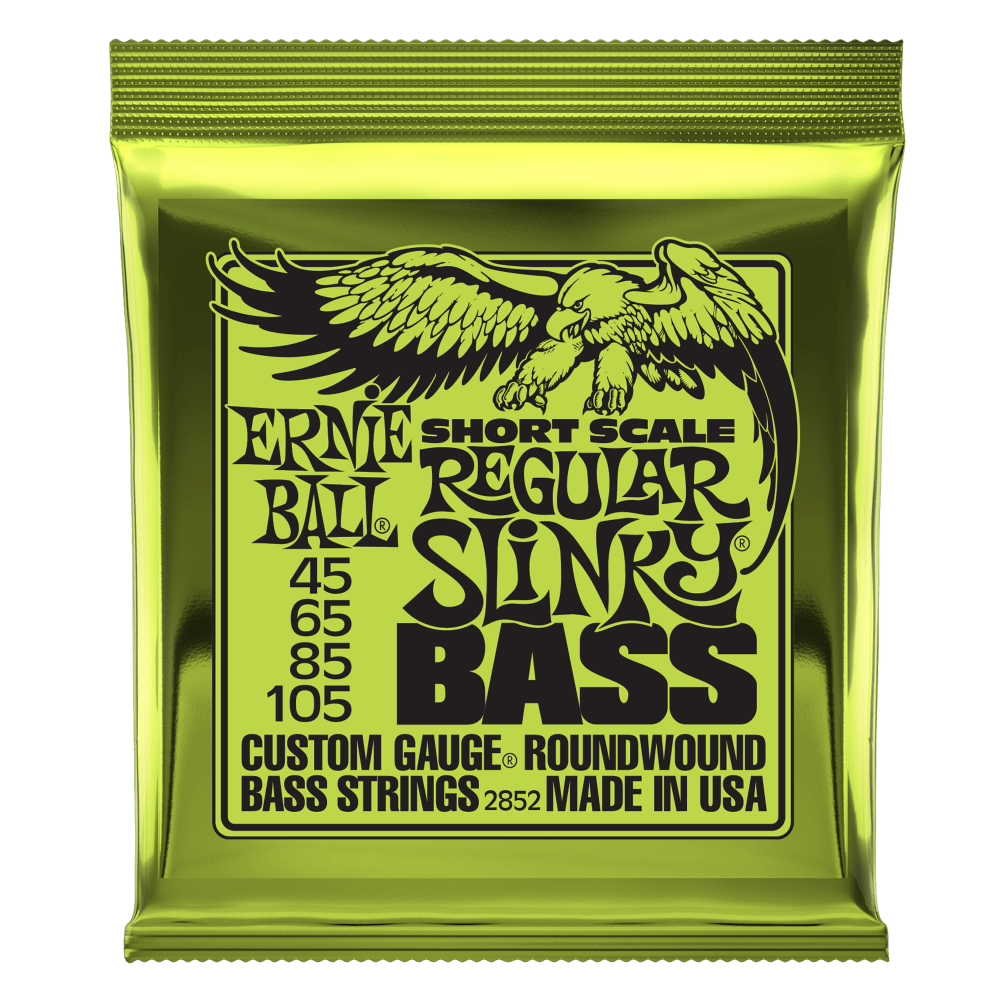 Ernie Ball Regular Slinky Nickel Wound Short Scale Electric Bass Strings 45-105