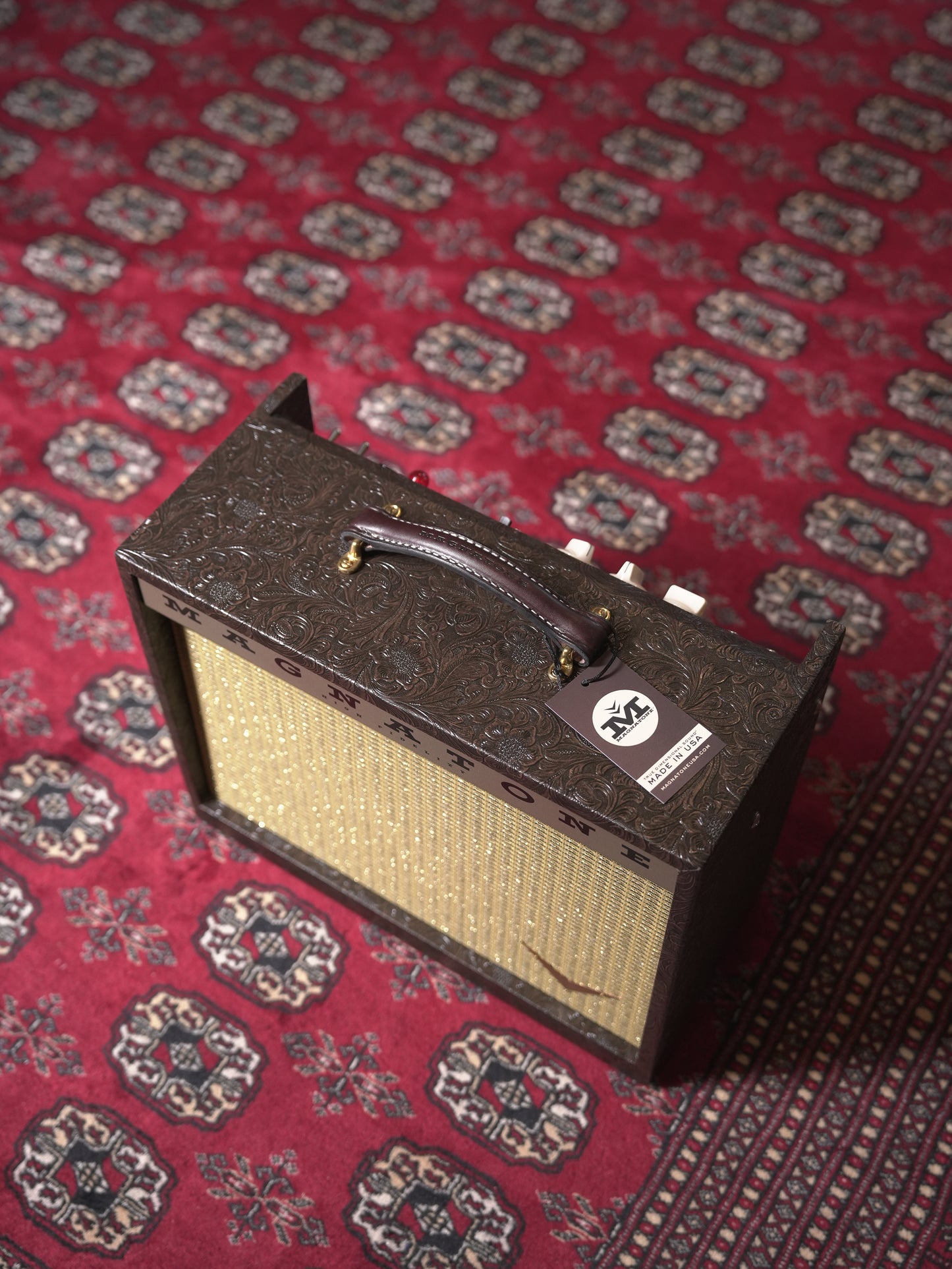 Magnatone Starlite Reverb 10 1x10" 5w Tube Guitar Amp Combo - Malibu Music Exclusive Brown Western Tolex w/ Gold Grille