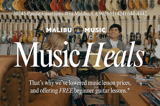 Music Heals – Free Guitar Lessons & Lower Prices 🎸