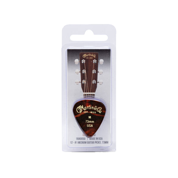 Martin #1 Standard Guitar Pick Pack - Medium 0.73mm - 12 pack