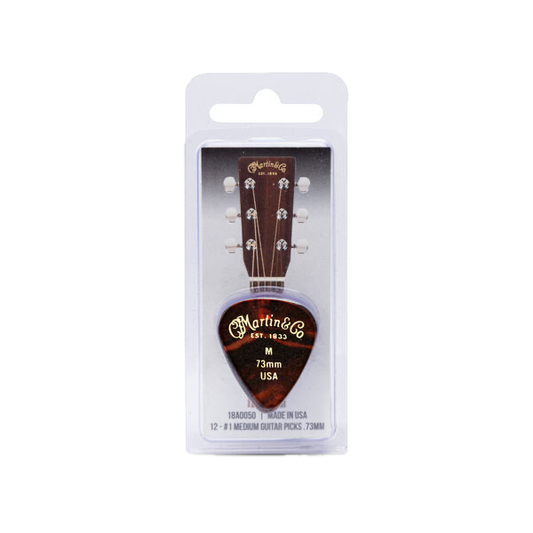 Martin #1 Standard Guitar Pick Pack - Medium 0.73mm - 12 pack