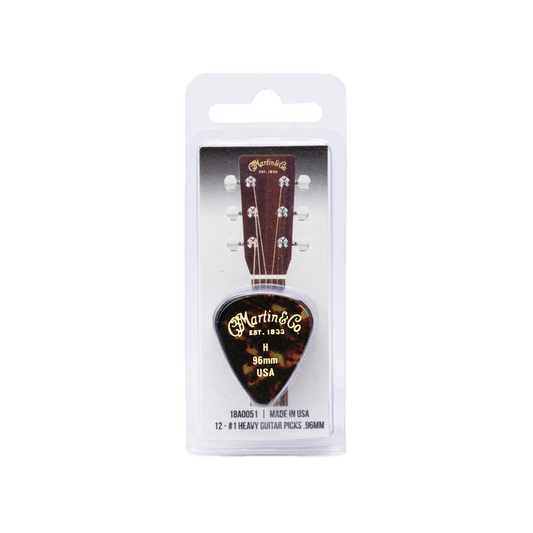 Martin #1 Standard Guitar Pick Pack - Heavy 0.96mm - 12 pack