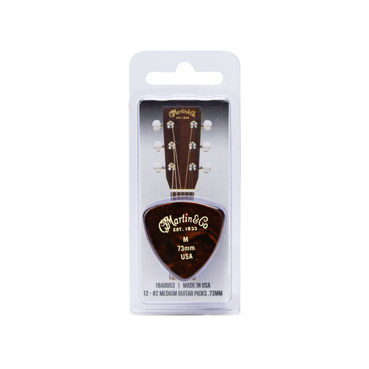Martin #2 Standard Guitar Pick Pack - Medium 0.73mm - 12 pack