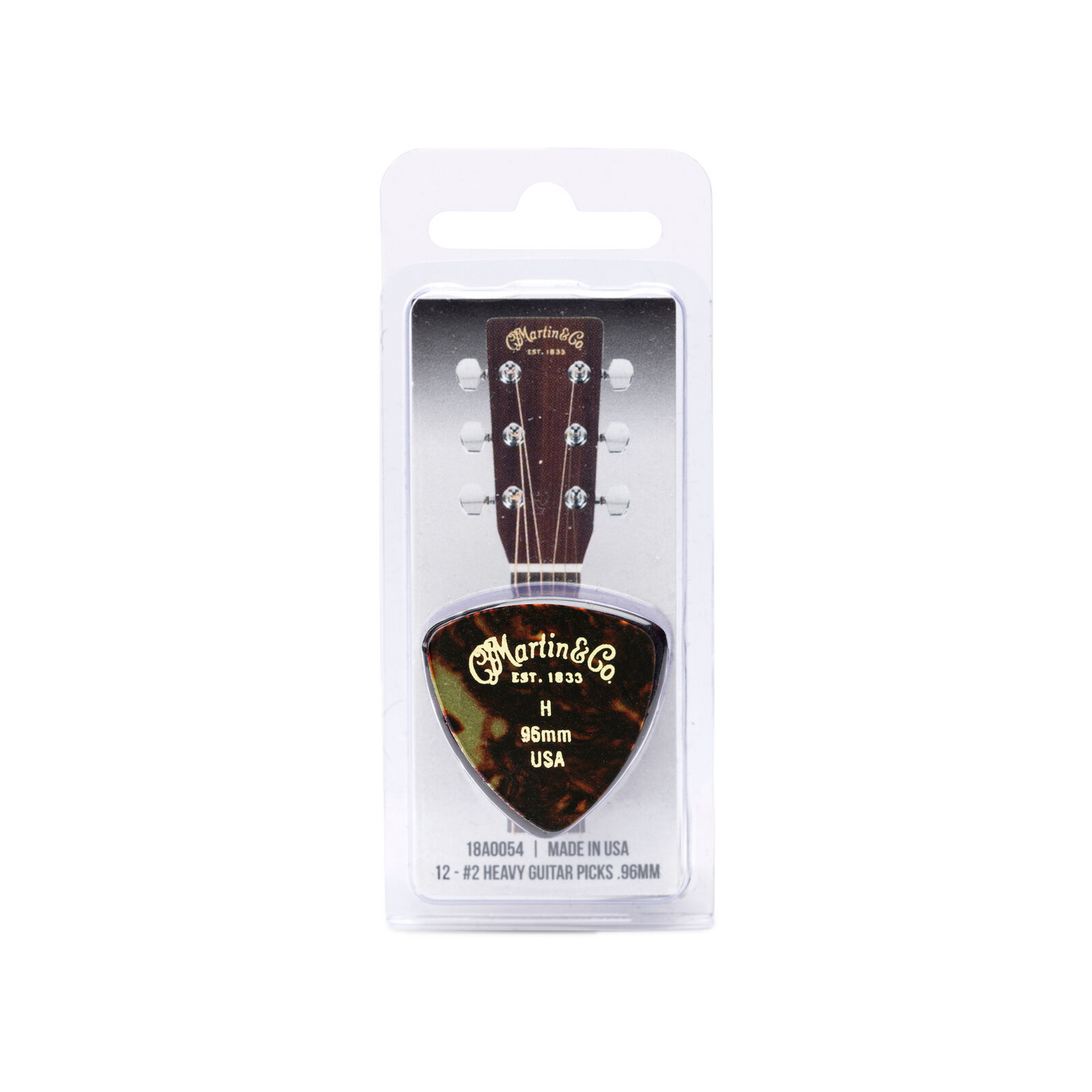 Martin #2 Standard Guitar Pick Pack - Heavy .096mm - 12 Pack