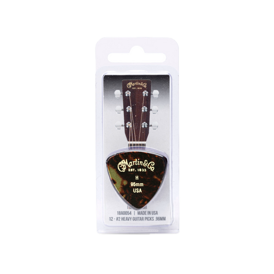 Martin #2 Standard Guitar Pick Pack - Heavy .096mm - 12 Pack
