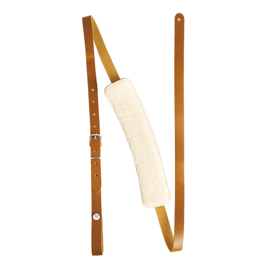 Martin Vintage Leather Acoustic Guitar Strap with Padded Slider - Tan