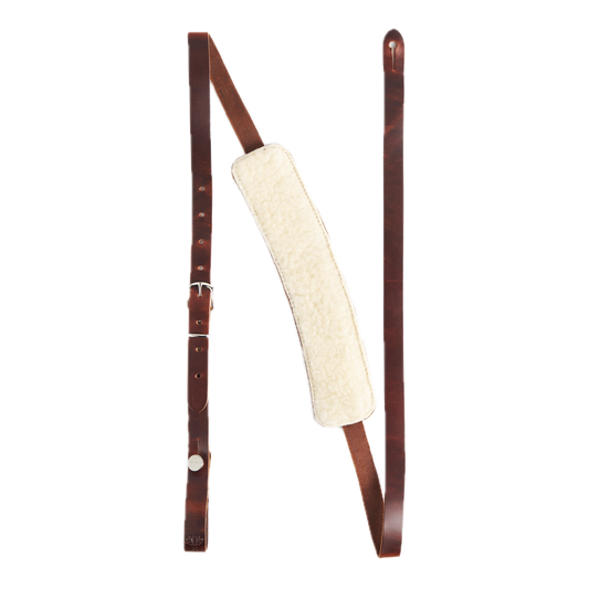Martin Vintage Leather Acoustic Guitar Strap with Padded Slider - Brown