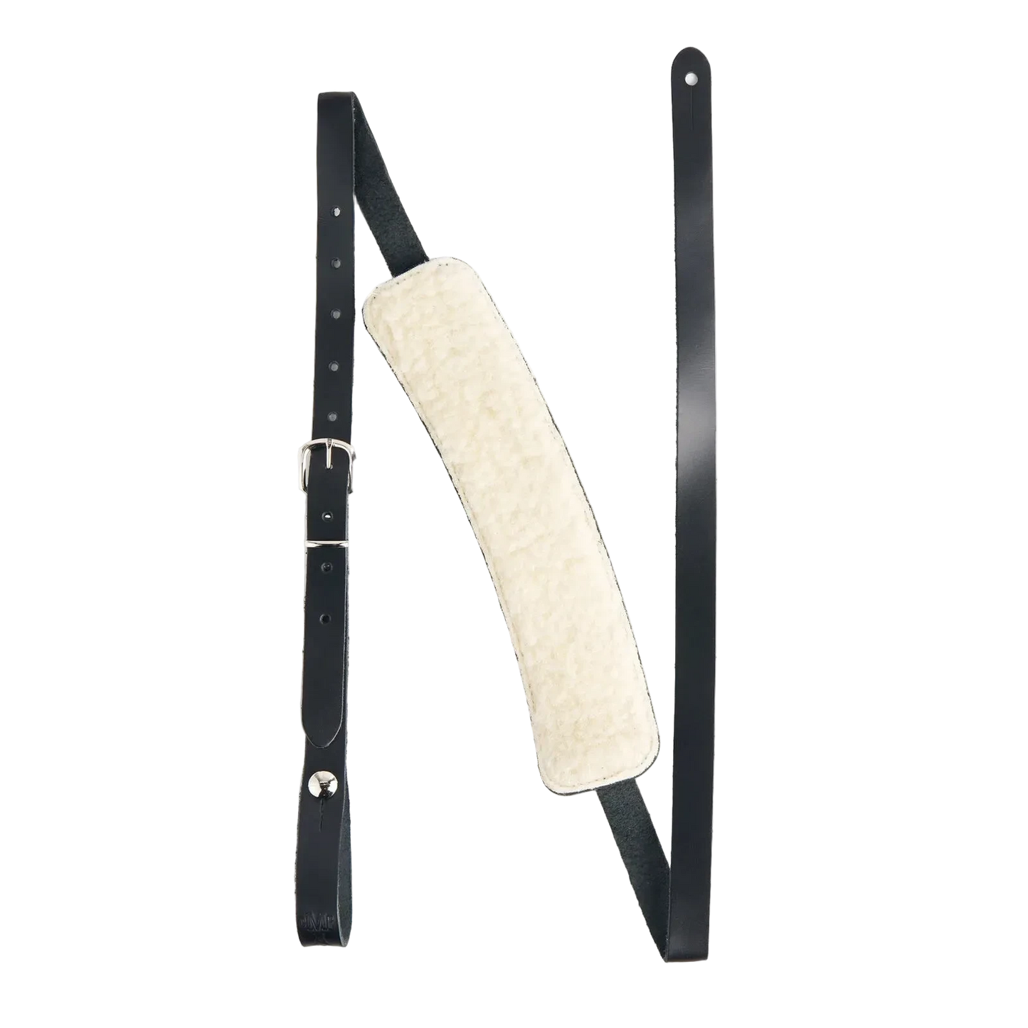 Martin Vintage Leather Acoustic Guitar Strap with Padded Slider - Black