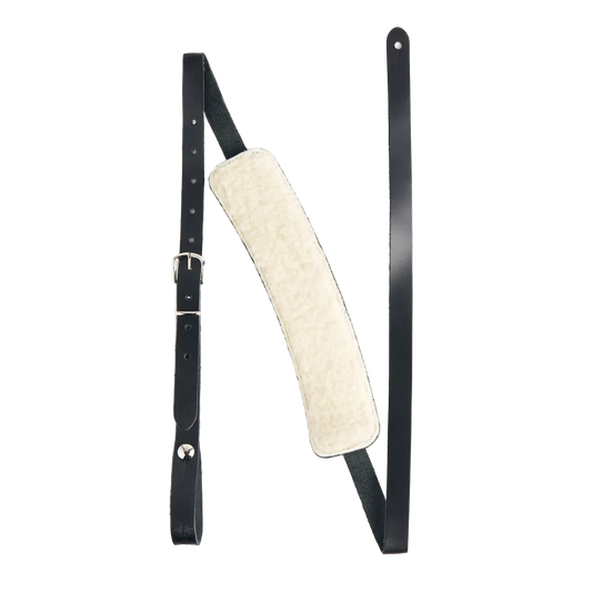 Martin Vintage Leather Acoustic Guitar Strap with Padded Slider - Black