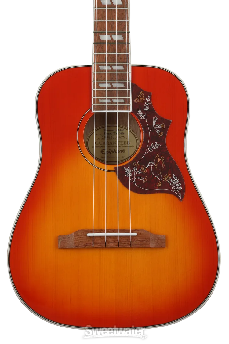 Epiphone Hummingbird Studio Tenor Ukulele - Faded Cherry Sunburst incl. gig bag