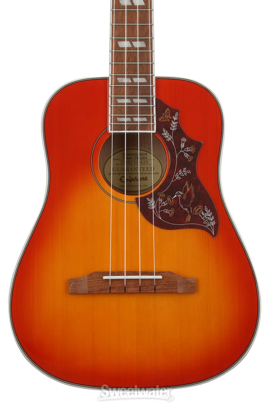 Epiphone Hummingbird Studio Tenor Ukulele - Faded Cherry Sunburst incl. gig bag