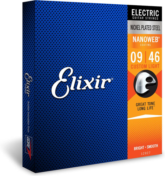 Elixir Electric Guitar Strings Nickel Nanoweb Light 10-46 - 12052