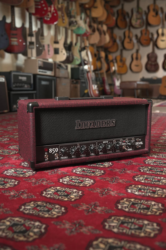 Invaders Amplification 850 Devil Dual Masters 50w Tube Guitar Amp Head - Redwine