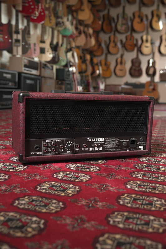 Invaders Amplification 850 Devil Dual Masters 50w Tube Guitar Amp Head - Redwine