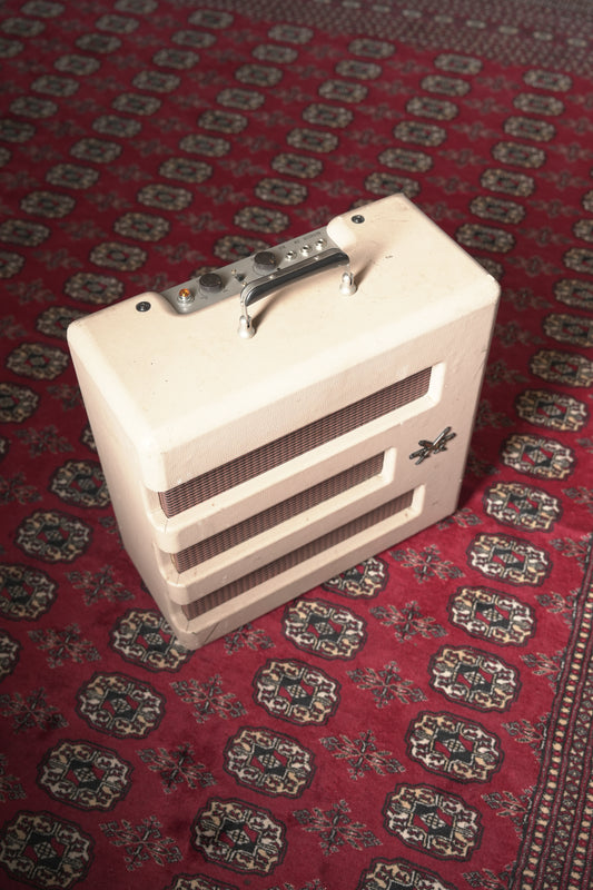 Fender Excelsior Pro 13w 1x15" Tube Guitar Amp Combo - Cream Tolex w/ Oxblood Grille