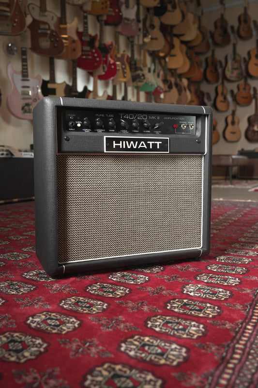 Hiwatt T40/20 MkIII 40w-20w 1x12" Tube Guitar Amp Combo - Black Tolex