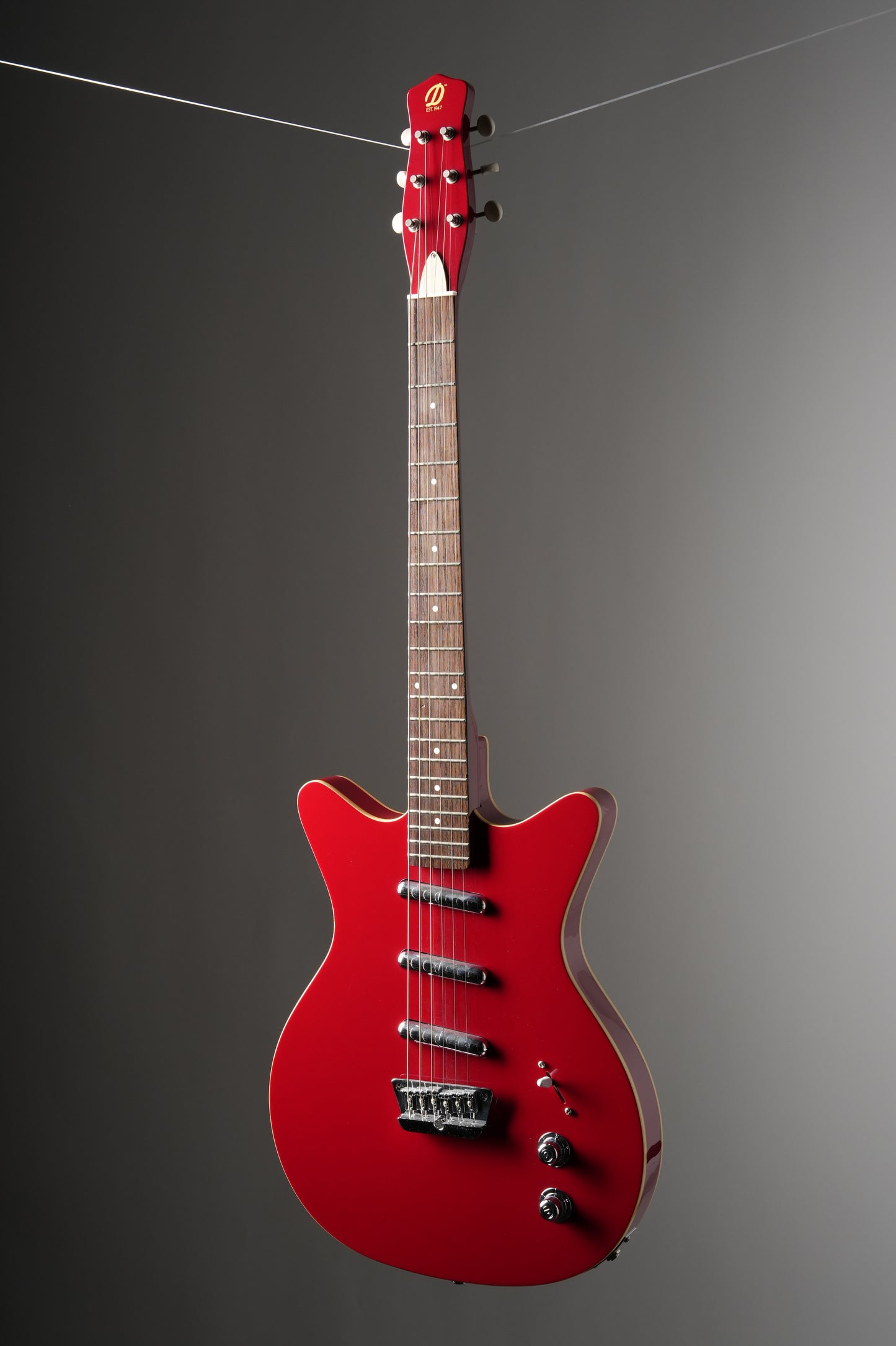 Danelectro Triple Devine Semi-Hollow Electric Guitar - Red
