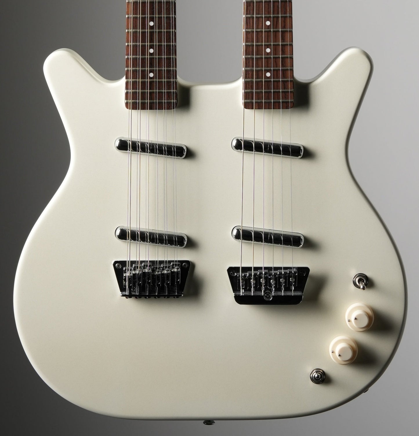 Danelectro 6/12 DoubleNeck White Pearl Guitar