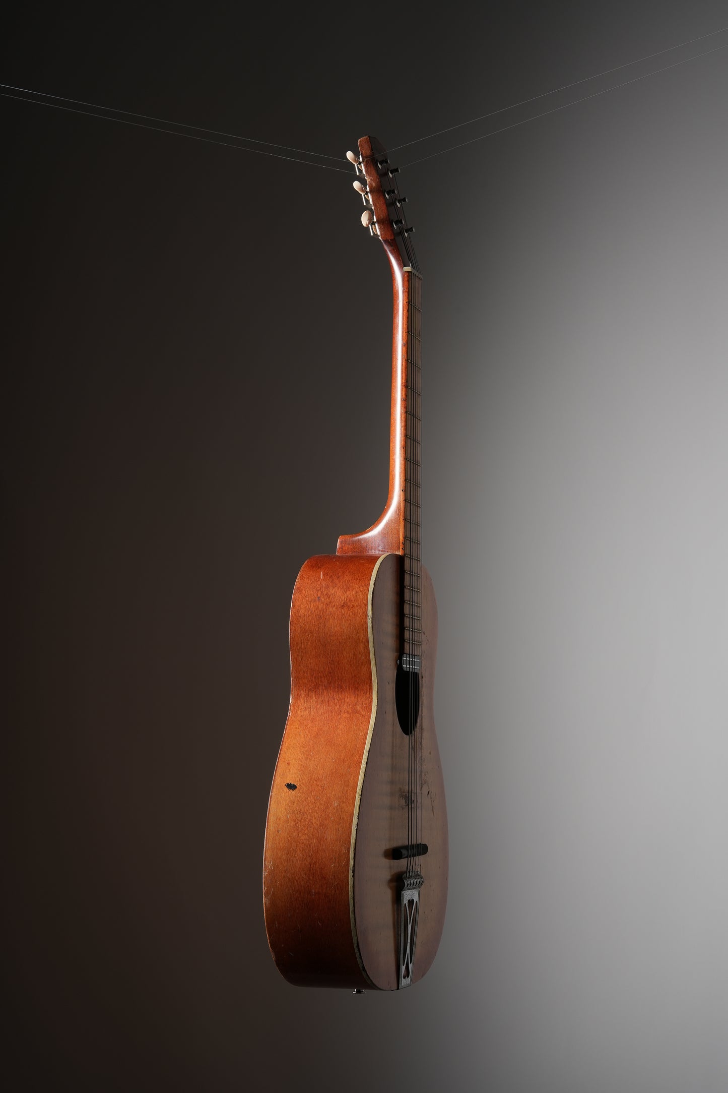 Stella (1950s or 1960s) Rubber Bridge Conversion Acoustic Electric Guitar - Natural